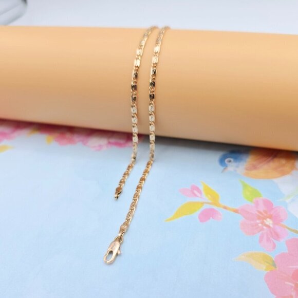 Elegant Box Link Rose Gold Chain Necklace for Men & Women, 19.7 Inch, XPNL0094 - Picture 8 of 11